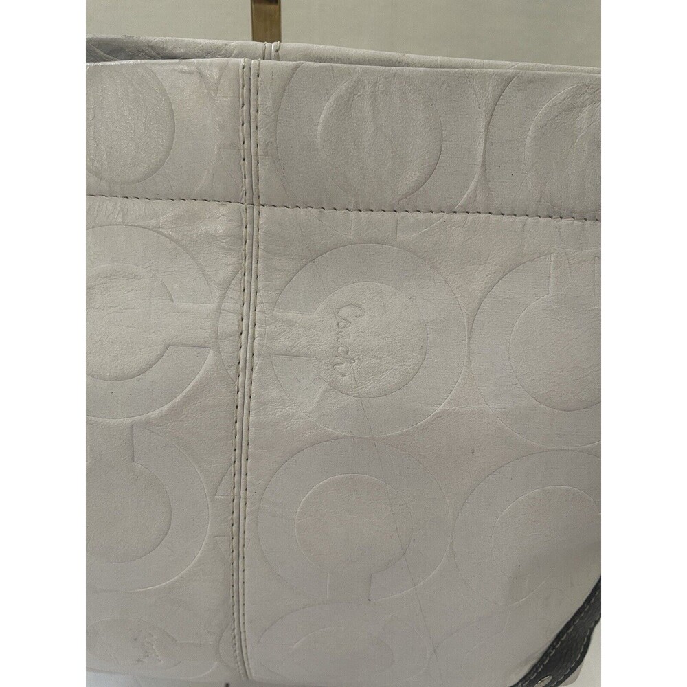 Coach Women’s White Shoulder Bag Dark Brown‎ Strap Please Read - Picture 13 of 16